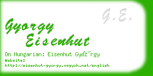 gyorgy eisenhut business card